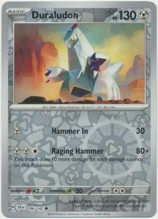 Stellar Crown Duraludon #106/142 reverse holo